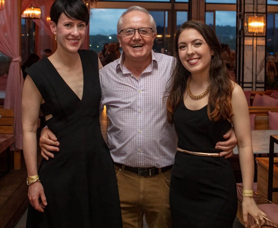 Two Women And Man Dressed Up For Event — Suncoastdental In Maroochydore, QLD