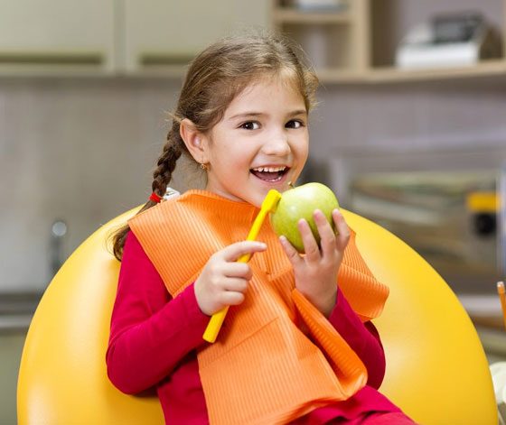 Child Teaching Dental Hygiene — Suncoastdental In Maroochydore, QLD