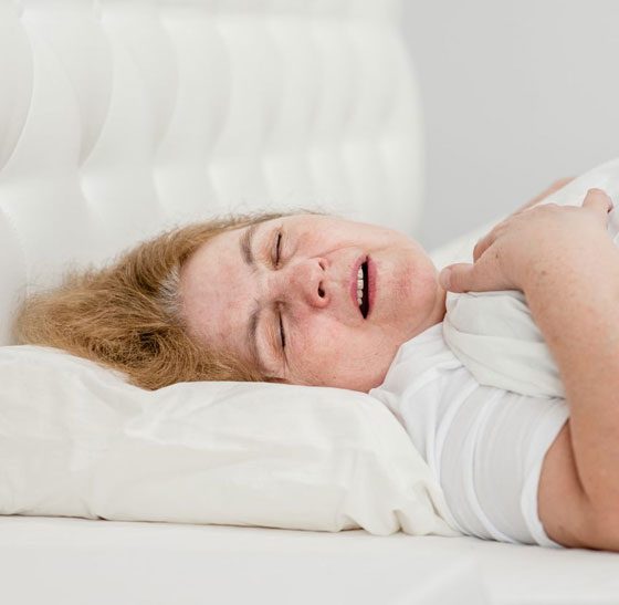 Woman Snoring While Sleeping — Suncoastdental In Maroochydore, QLD